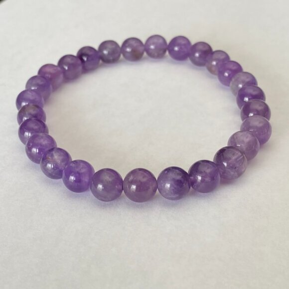 8mm Authentic Amethyst Gemstone Healing Bracelet - Picture 8 of 9